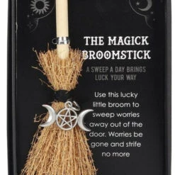 Best Pirce β€οΈ GOTHIC GIFTS Gothic Homewares Triple Moon | MINI MAGICK BROOMSTICK π