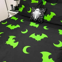 Budget 💯 HELLS BLANKETS Bats Creature Of The Night [Toxic] | SUPER KING QUILT SET** ⌛