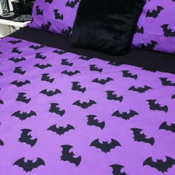 Outlet ❤️ HELLS BLANKETS Twilight Bats | KING QUILT SET* 🥰