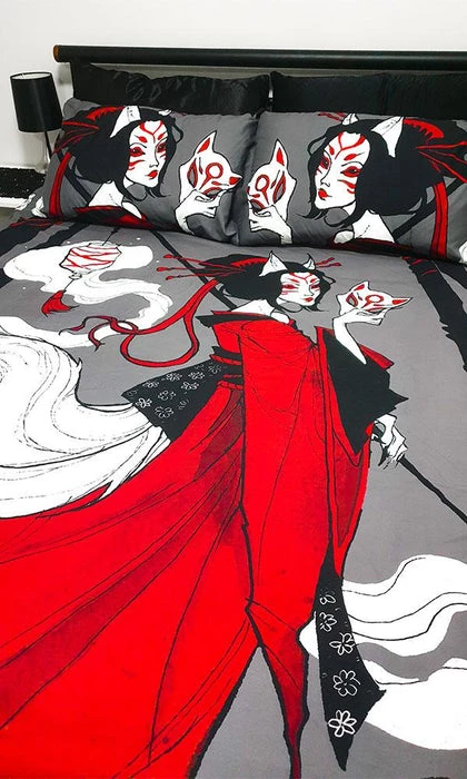 Coupon ✔️ HELLS BLANKETS Anime & Manga Kitsune Horrors | QUEEN QUILT SET 🛒