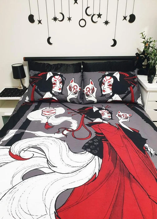 Coupon ✔️ HELLS BLANKETS Anime & Manga Kitsune Horrors | QUEEN QUILT SET 🛒 - Image 4