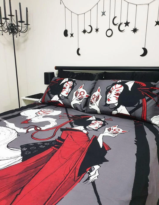 Coupon ✔️ HELLS BLANKETS Anime & Manga Kitsune Horrors | QUEEN QUILT SET 🛒 - Image 6