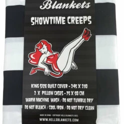 Flash Sale 😀 HELLS BLANKETS Beetlejuice Showtime Creeps | KING QUILT SET 😀 -Deals Goth Store Hells Blankets Showtime Creeps Quilt Set 04 fce3edd8 8e61 4d34 9877 ab7644849088 700x700
