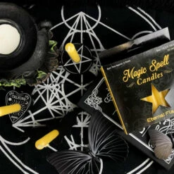 Coupon ✨ MAGIC SPELL CANDLES Gothic Homewares Eternal Flame [Yellow] | SPELL CANDLE 🌟 -Deals Goth Store IMG 0799 2 700x700