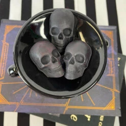 Cheapest 🤩 THE BLACKENED TEETH Gothic Homewares Skull [Charcoal Black] | SCENTED WAX MELTS ⭐ -Deals Goth Store IMG 5882 ee264bbd efa0 415b bd87 e88d44a8659f 700x700