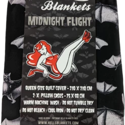 Deals 🎁 HELLS BLANKETS Bats Midnight Flight | QUEEN QUILT SET 👍 -Deals Goth Store QUILTCOVERQUEENSIZE 700x700