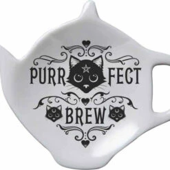 Buy 👏 ALCHEMY GOTHIC Gothic Homewares Purrfect Brew | TEABAG DISH 🎁