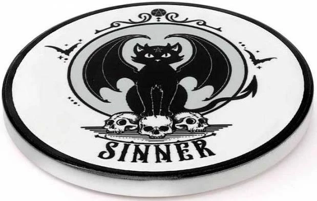 Outlet 🥰 ALCHEMY GOTHIC Cats Sinner | CERAMIC COASTER ⌛ 2 Outlet 🥰 ALCHEMY GOTHIC Cats Sinner | CERAMIC COASTER ⌛ - Image 2