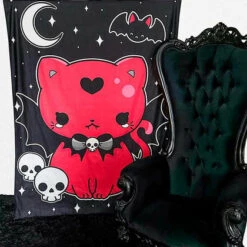 Cheap 🎁 BESERK CRYPT Bats Fanged Familiar | TAPESTRY BLANKET 👏 -Deals Goth Store beserk crypt fanged familiar printed tapestry 01 e2728545 92b9 40e9 8924 de54feccfe3b 700x700