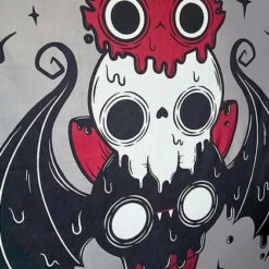 Best Pirce 😍 BESERK CRYPT Bats I Scream Parlour | TAPESTRY BLANKET 🥰 -Deals Goth Store beserk crypt i scream parlour printed tapestry 03 58ebb966 7b10 4292 8925 03cdf5feaced 700x700