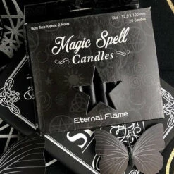 Buy 🎁 MAGIC SPELL CANDLES Gothic Homewares Eternal Flame [Black] | SPELL CANDLE 🛒