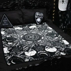 Flash Sale 🎉 BLACKCRAFT Gothic Homewares Baroque | THROW BLANKET 🌟
