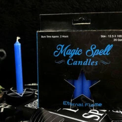 Deals 👍 MAGIC SPELL CANDLES Gothic Homewares Eternal Flame [Light Blue] | SPELL CANDLE 🎁 -Deals Goth Store blue 700x700