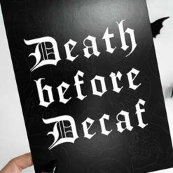 Flash Sale ⭐ GHOSTS OF OCTOBER Gothic Homewares Death Before Decaf [A5] | PRINT 🔥