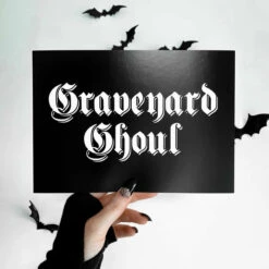 Outlet 🌟 GHOSTS OF OCTOBER Gothic Homewares Graveyard Ghoul [A5] | PRINT 😍