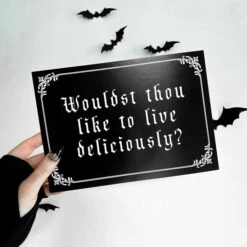Coupon ❤️ GHOSTS OF OCTOBER Gothic Homewares Live Deliciously [A5] | PRINT 💯 -Deals Goth Store ghosts of october live deliciously a5 print 1 e8a324ee 29ca 4824 8d7b cdbabf4f969c 700x700