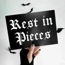 Brand new 👏 GHOSTS OF OCTOBER Gothic Homewares Rest In Pieces [A5] | PRINT ⌛