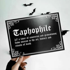 Outlet 🎉 GHOSTS OF OCTOBER Gothic Homewares Taphophile [A5] | PRINT 🤩