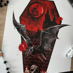 Best Sale 🌟 GHOSTS OF OCTOBER Bats The Bat [A4] | PRINT 🎉