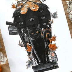 Best Pirce 😉 GHOSTS OF OCTOBER Cats The Black Cat [A4] | PRINT 😀 -Deals Goth Store ghosts of october the black cat a4 print 2 1dabf4f5 0f63 4da1 bb91 586d593a7edd 700x700