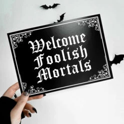 New 🎉 GHOSTS OF OCTOBER Gothic Homewares Welcome Foolish Mortals [A5] | PRINT 🔔 -Deals Goth Store ghosts of october welcome foolish mortals a5 print 1 84234654 aa34 45b2 ada4 8e57b66c5412 700x700