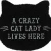 Cheap ⭐ GOTHIC GIFTS Gothic Homewares Black Cat Lady Shaped | DOOR MAT 🔔
