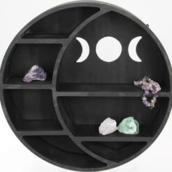 Promo 🥰 GOTHIC GIFTS Gothic Homewares Round Triple Moon | HANGING SHELF 😍