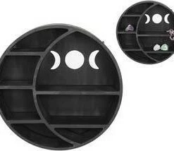 Promo 🥰 GOTHIC GIFTS Gothic Homewares Round Triple Moon | HANGING SHELF 😍 -Deals Goth Store gothic gifts hanging black mdf tripple moon shelf 4 dd76dfbf e93b 47c6 b714 07ae6d416daf 700x700