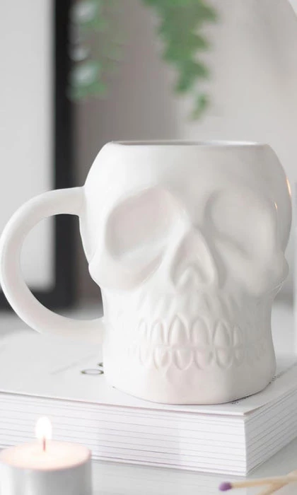 Deals ๐ GOTHIC GIFTS Gothic Homewares Matte White | SKULL MUG โค๏ธ 1 Deals ๐ GOTHIC GIFTS Gothic Homewares Matte White | SKULL MUG โค๏ธ