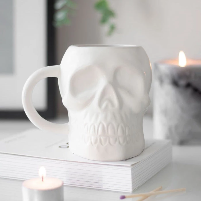 Deals ๐ GOTHIC GIFTS Gothic Homewares Matte White | SKULL MUG โค๏ธ 5 Deals ๐ GOTHIC GIFTS Gothic Homewares Matte White | SKULL MUG โค๏ธ - Image 5