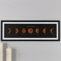 Budget 😍 GOTHIC GIFTS Gothic Homewares Moon Phases | FRAMED PRINT ❤️