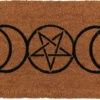 Cheapest 😉 GOTHIC GIFTS Gothic Homewares Natural Triple Moon | DOOR MAT 👍