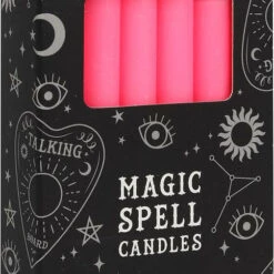 Promo 👍 MAGIC SPELL CANDLES Gothic Homewares Pink Friendship Spell | CANDLES [PACK OF 12] ❤️