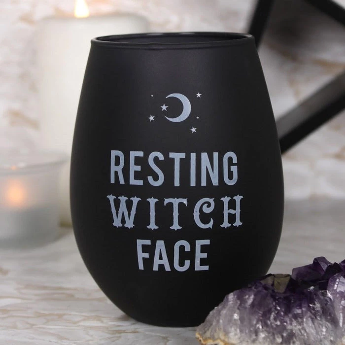 Buy ⭐ GOTHIC GIFTS Gothic Homewares Resting Witch Face | STEMLESS WINE GLASS 😉 4 Buy ⭐ GOTHIC GIFTS Gothic Homewares Resting Witch Face | STEMLESS WINE GLASS 😉 - Image 4