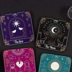 Brand new 😉 GOTHIC GIFTS Gothic Homewares Tarot Card | COASTER SET 🧨