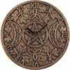 Best Pirce 🧨 GOTHIC GIFTS Gothic Homewares Terracotta Triple Moon | CLOCK ❤️