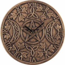 Best Pirce 🧨 GOTHIC GIFTS Gothic Homewares Terracotta Triple Moon | CLOCK ❤️