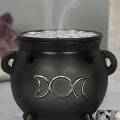 Buy 🛒 GOTHIC GIFTS Gothic Homewares Triple Moon Cauldron | INCENSE CONE HOLDER ✔️