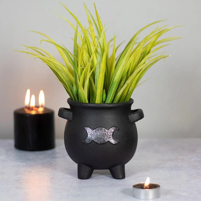New ๐ GOTHIC GIFTS Gothic Homewares Triple Moon | CAULDRON PLANT POT โ 5 New ๐ GOTHIC GIFTS Gothic Homewares Triple Moon | CAULDRON PLANT POT โ - Image 5