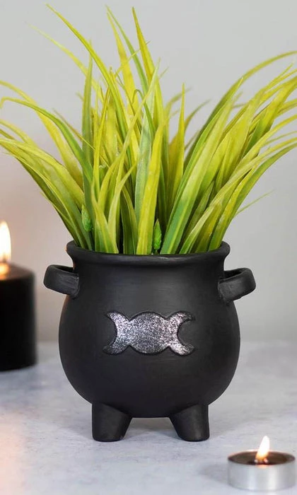 New ๐ GOTHIC GIFTS Gothic Homewares Triple Moon | CAULDRON PLANT POT โ 1 New ๐ GOTHIC GIFTS Gothic Homewares Triple Moon | CAULDRON PLANT POT โ
