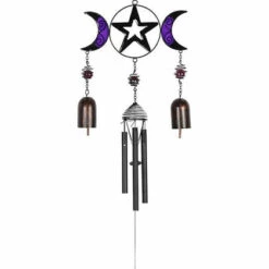 Cheapest 🔥 GOTHIC GIFTS Gothic Homewares Triple Moon [With Bells] | WINDCHIME 😉