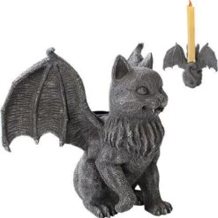Best Pirce 🧨 GOTHIC GIFTS Bats Vampire Cat Gargoyle | CANDLE HOLDER 🥰