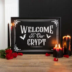 Outlet 🔥 GOTHIC GIFTS Gothic Homewares Welcome To Our Crypt | WALL PLAQUE ❤️ -Deals Goth Store gothic gifts welcome to our crypt wall plaque 3 8f0cb89e cf58 4d75 87f6 bdf0419c217c 700x700