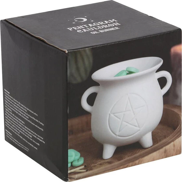 Best Pirce ❤️ GOTHIC GIFTS Gothic Homewares White Pentagram Cauldron | OIL BURNER 🛒 6 Best Pirce ❤️ GOTHIC GIFTS Gothic Homewares White Pentagram Cauldron | OIL BURNER 🛒 - Image 6