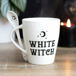 Cheap 😍 GOTHIC GIFTS Gothic Homewares White Witch | MUG & SPOON SET 😍 -Deals Goth Store gothic gifts white witch mug spoon set 5 776c1b47 f8a6 445a 99ad b665cb5a3a2a 700x700