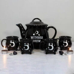 Outlet 🧨 GOTHIC GIFTS Gothic Homewares Witches Brew | TEA SET 🥰