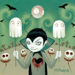 Best Sale ❤️ COLLECTABLES Bats George 💀 Halloween Portrait | ART PRINT 🎉