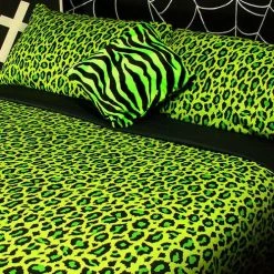 Flash Sale 🧨 HELLS BLANKETS Gothic Homewares Acid Leopard | QUEEN QUILT SET 😀 -Deals Goth Store hells blankets acid leopard quilt set 1 700x700