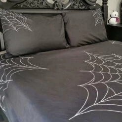 Budget 🧨 HELLS BLANKETS Gothic Homewares Web Of Nightmares | KING QUILT SET 🎉 -Deals Goth Store hells blankets web of nightmares quilt set 01 8ef471c2 4d7d 460c 8bd9 a1f8cfa1d80b 700x700