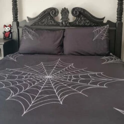 Budget 🧨 HELLS BLANKETS Gothic Homewares Web Of Nightmares | KING QUILT SET 🎉 -Deals Goth Store hells blankets web of nightmares quilt set 03 8e09e022 a70b 4b86 bcaf bc81df87c3e4 700x700